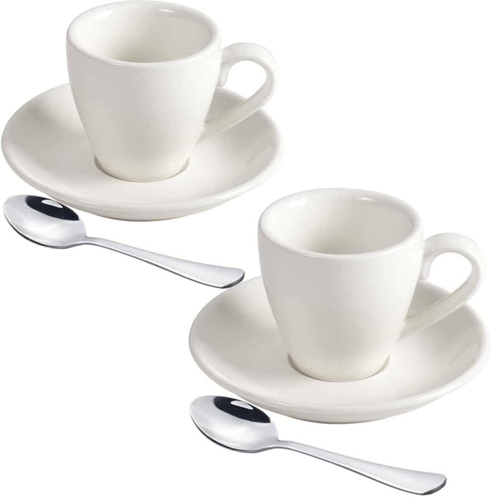 ionEgg Porcelain Cups with Spoons (Set of 4)