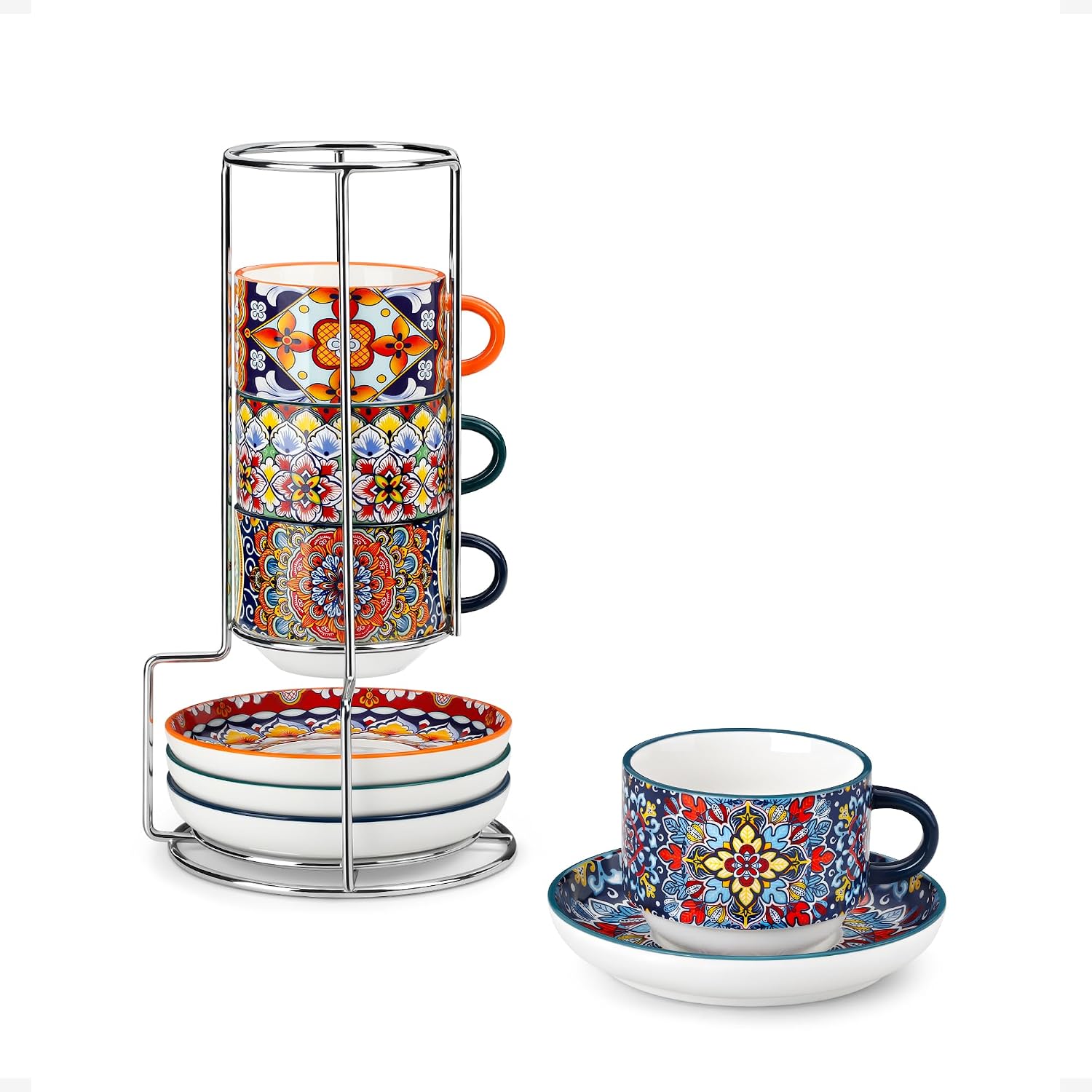 vancasso Stackable Espresso Cup Set (Set of 4)
