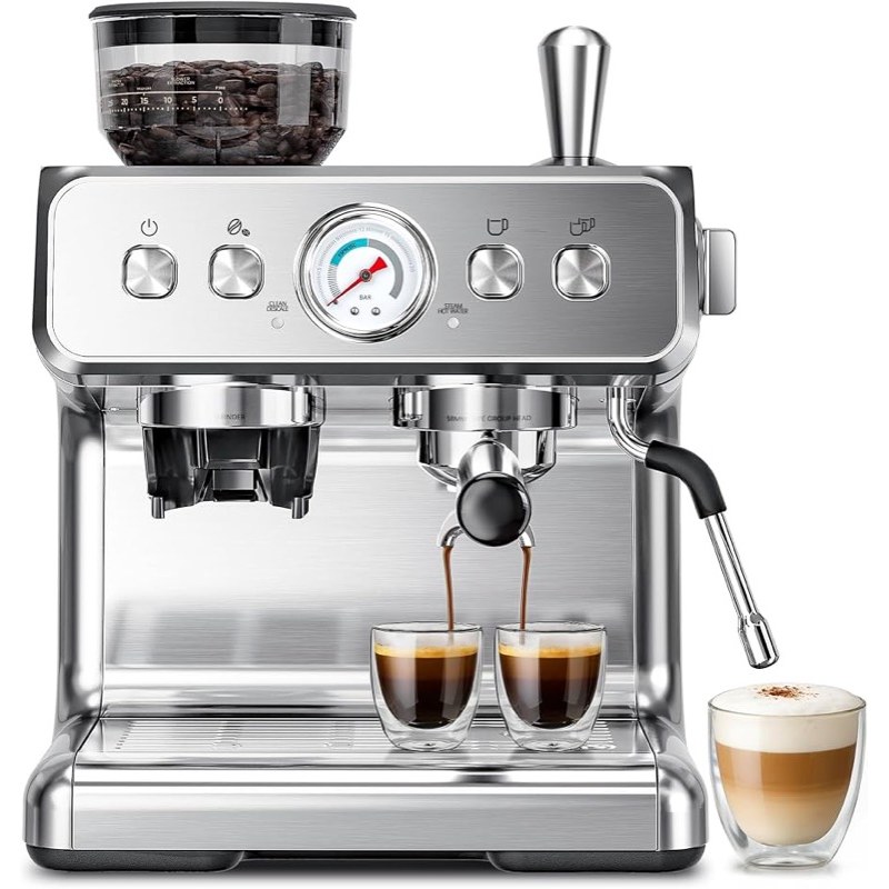 Kismile Espresso Machine with Grinder