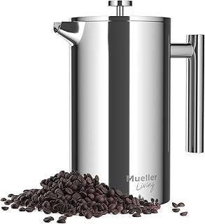 MuellerLiving 34 oz Stainless Steel French Press