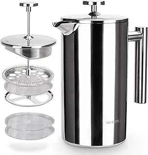 Secura 34 oz Insulated Stainless Steel French Press